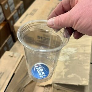 Bud Light 16 oz Clear Plastic Cups – 600 Count Packet – Disposable Beer Cups